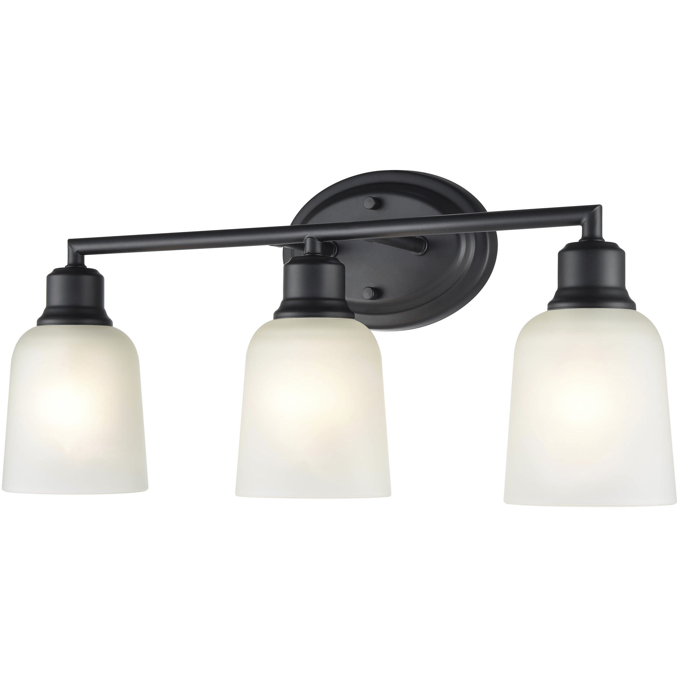 Amberle 3 Light 22 inch Matte Black Bathroom Vanity Light Wall Light